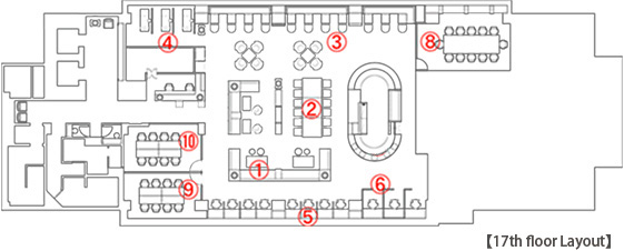 17th floor layout 17F レイアウト図