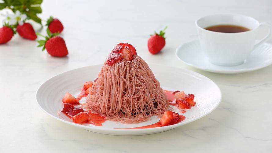北海道産コンデンスミルクといちごアイスのナゴプリ・モンブラン