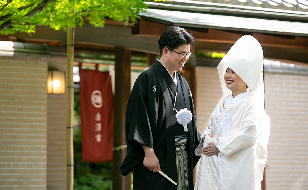 和装で最も格式のある白無垢での撮影。