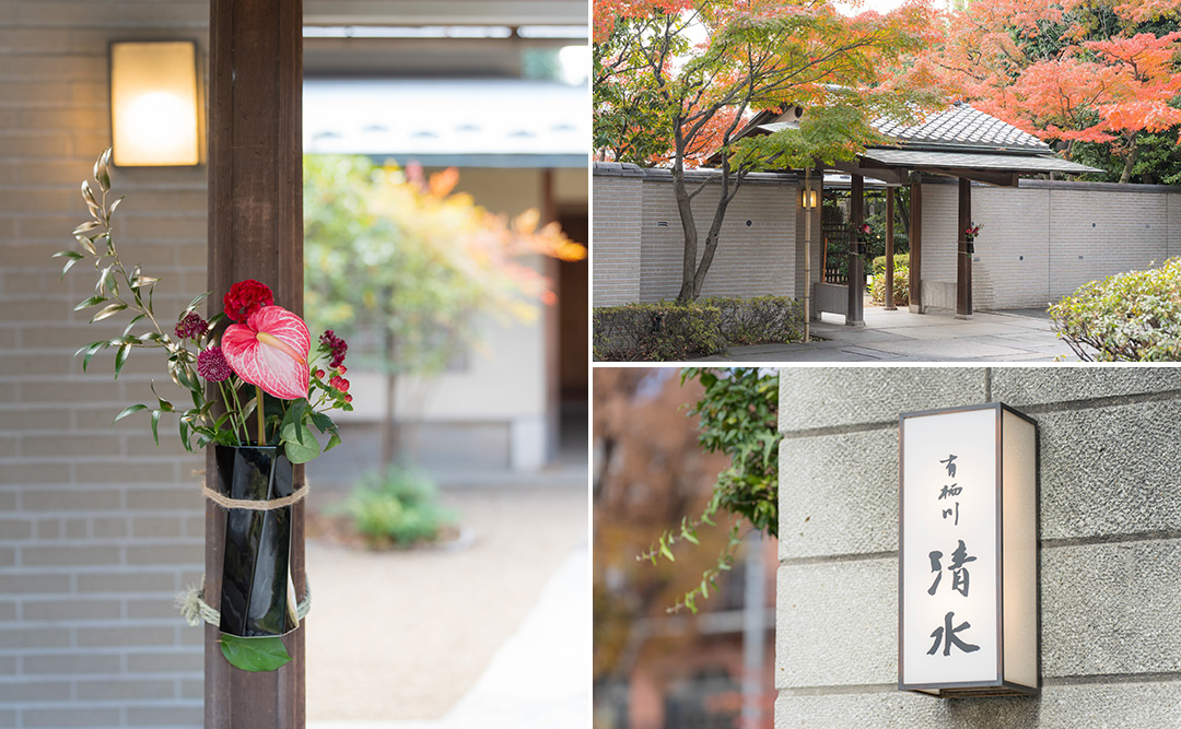 玄関を彩る一輪の花もゲストへのおもてなしのひとつ。