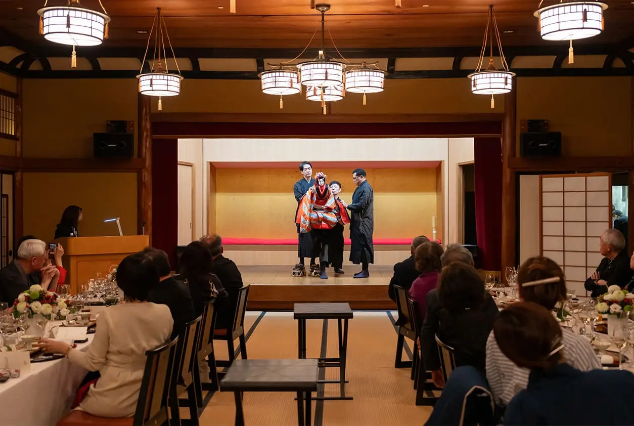 人形と三味線の実演解説