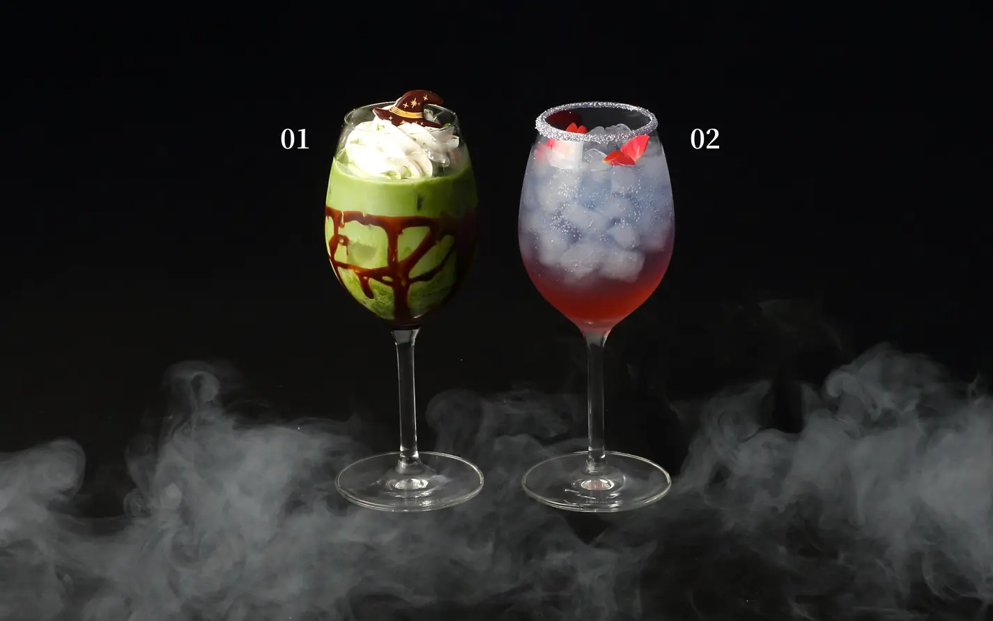 01.WICKED：Spellbinding Sip ～魅惑のひと口～, 02.WICKED：Bubble of Brilliance ～煌めきの泡～