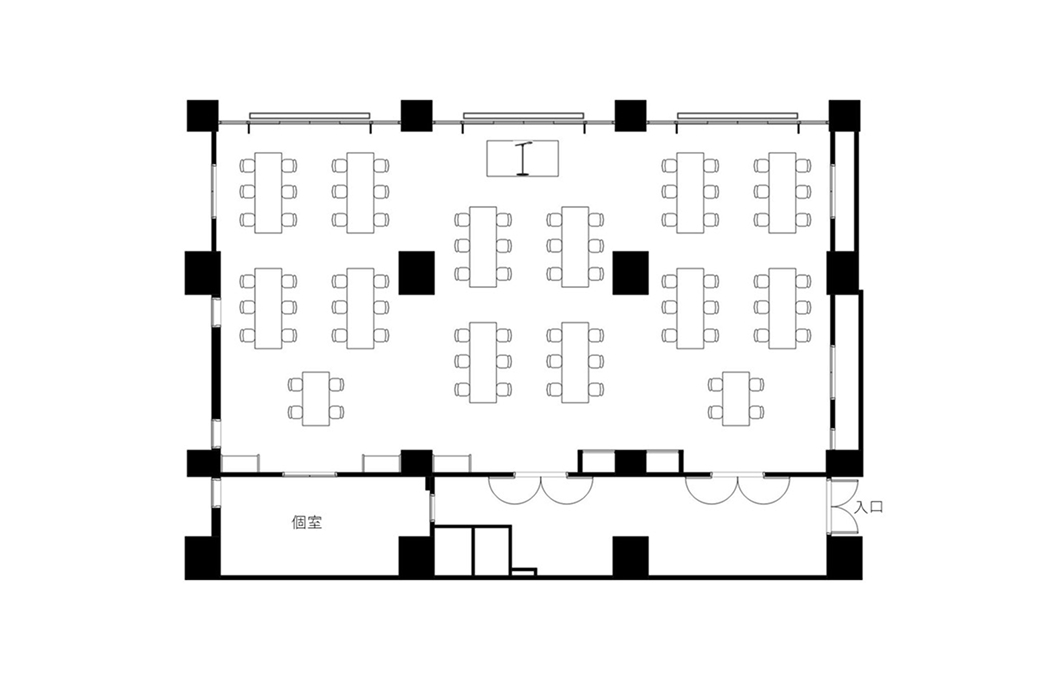 全会場・正餐スタイル図面