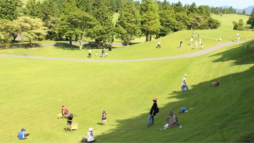 中庭の紅葉。箱根で最も標高の高い場所にある宿