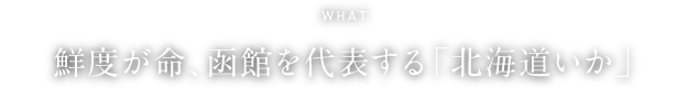 WHAT 鮮度が命、函館を代表する「北海道いか」