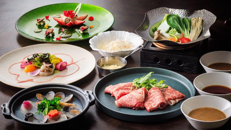 箱根西麓牛とコンソメの贅沢しゃぶしゃぶコース