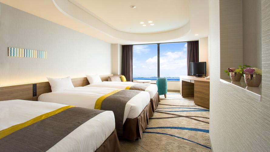 レイクフロア ツイン＜5-20F＞3名さま利用イメージ