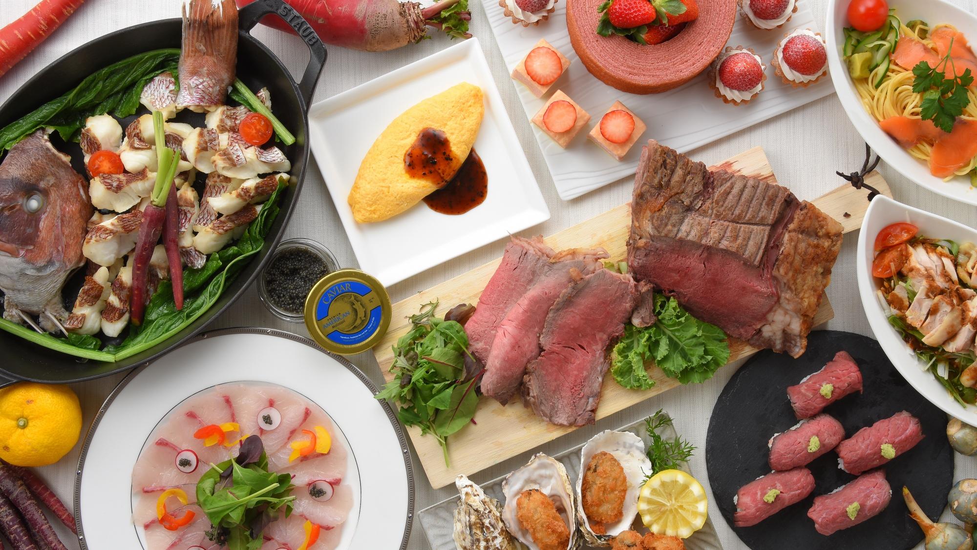 21冬2 クラブフロア 肉料理 世界三大珍味 人気の和洋中食べ放題で幸せの時間を グランドプリンスホテル広島