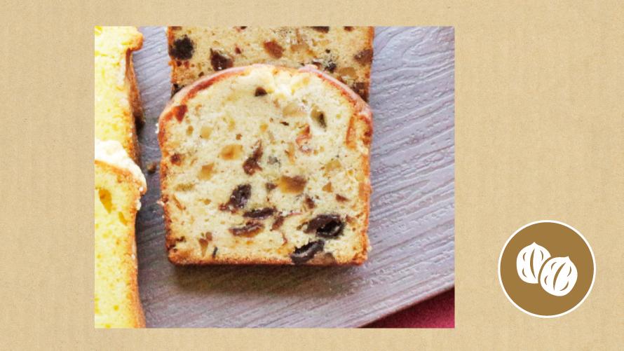 くるみとドライフルーツのパウンドケーキ