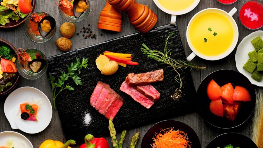 【期間限定プラン】岩手銘柄牛を味わうグリルダイニングディナー＆ハーフブッフェ付き