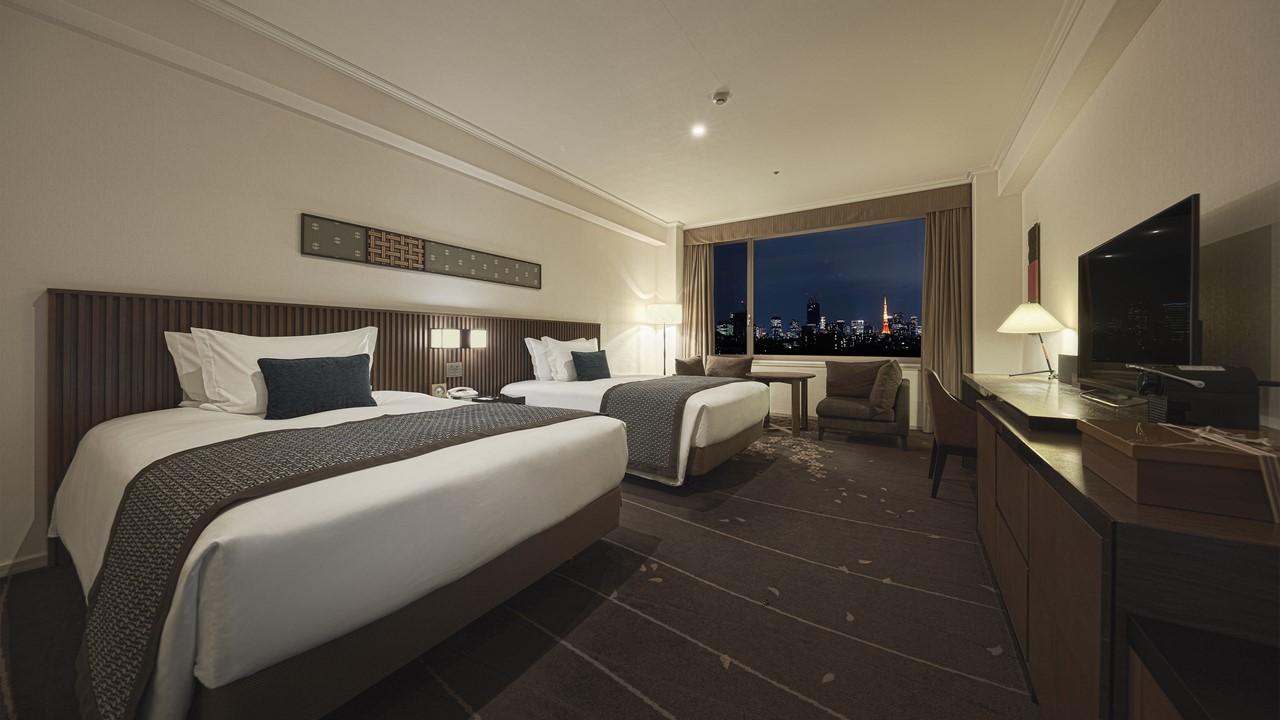 ザ・プリンス さくらタワー東京客室高層階、エグゼクティブタワービューツイン。