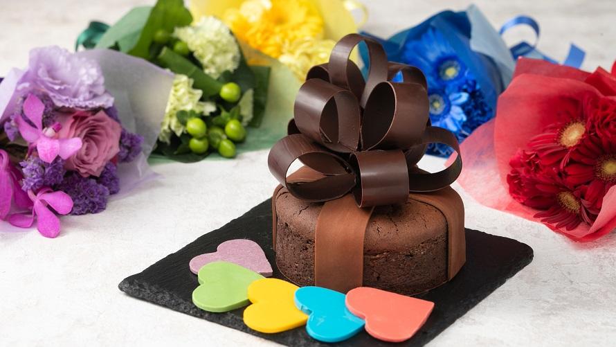 選べる5色のケーキとお花