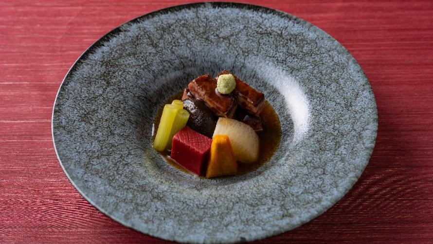 和牛の山葵餡掛け