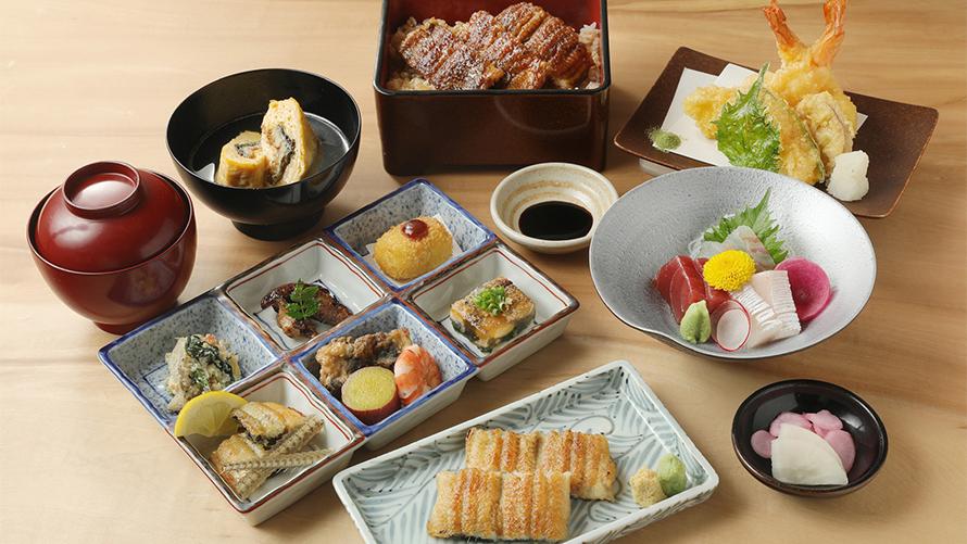限定会席セットの料理全体