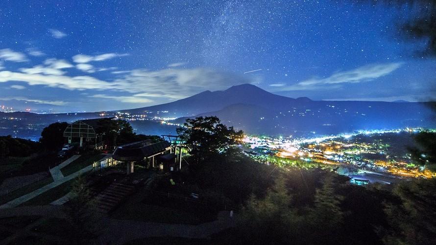 軽井沢プリンスホテルスキー場「お月見リフト」山頂からの景色