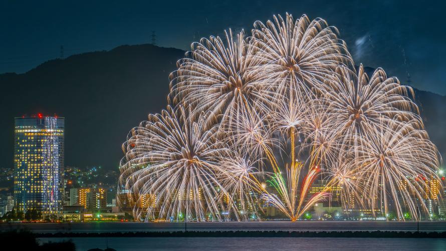 ニューイヤー花火鑑賞