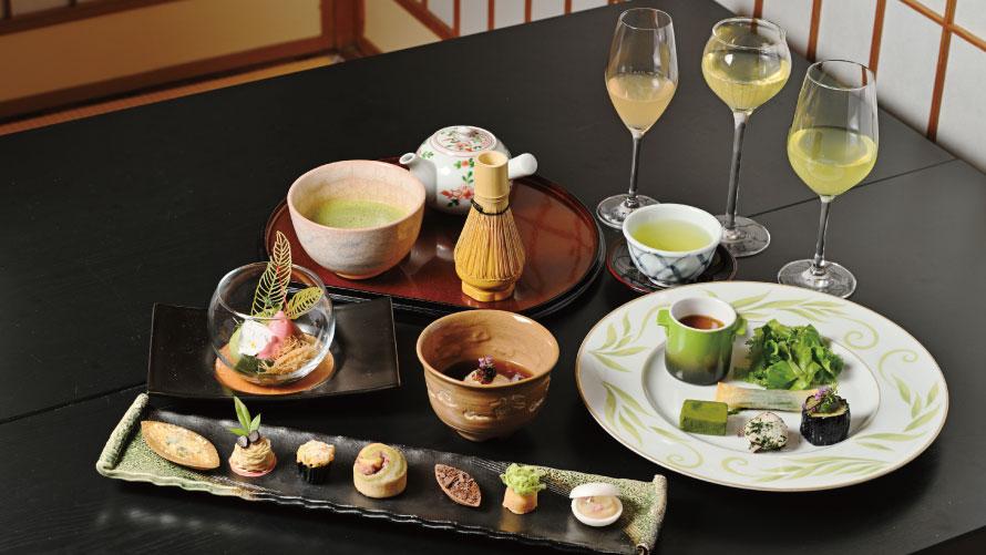 旬の京野菜と秋の味覚を際立てる盛り付けも美しいアフターヌーンティーセット