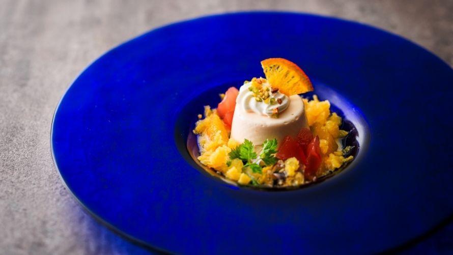 キャラメルオランジェ ～柑橘ジュレとオレンジのアングレーズ～