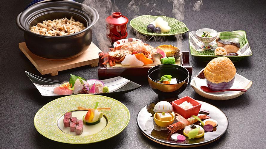 湯けむり立ち上る特別会席イメージ