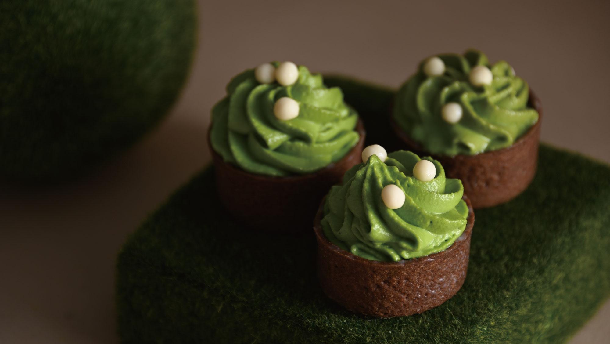 抹茶と柚子の生チョコタルト