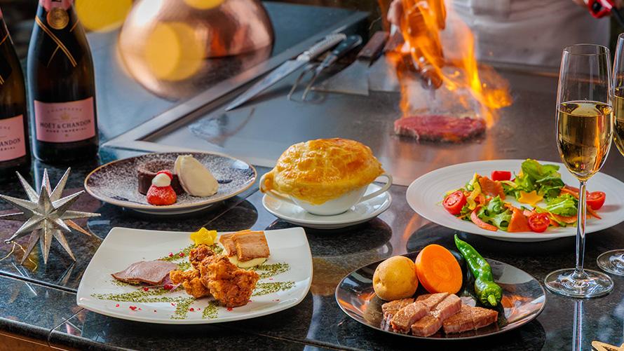 1F 江戸前鮨×神戸ビーフ/鉄板焼 「彩 irodori」クリスマスコース