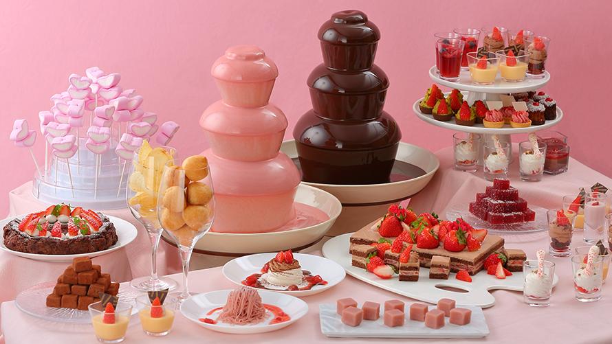 ランチブッフェのスイーツの数々