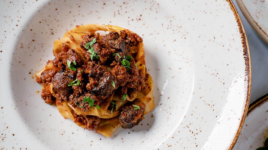 猪肉のラグー　パッパルデッレ