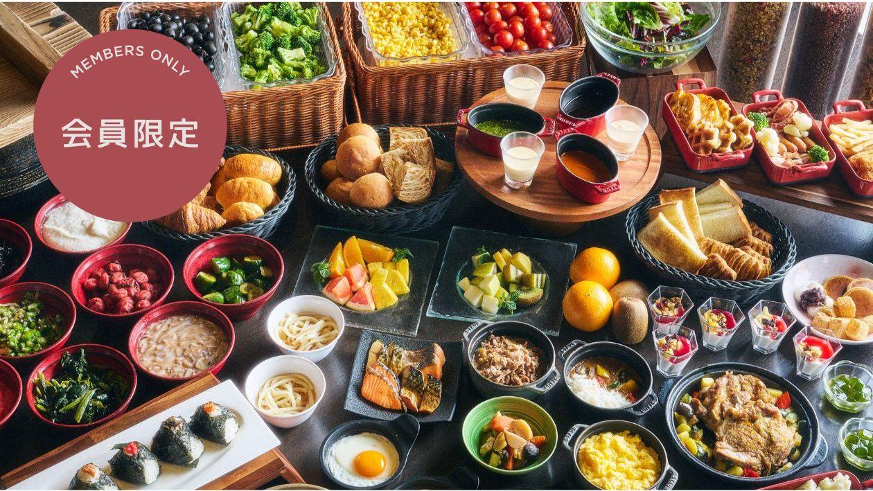 Prince Basic Member（朝食付き）プラン、LUXE DINING HAPUNAの朝食ビュッフェ盛り付けイメージ