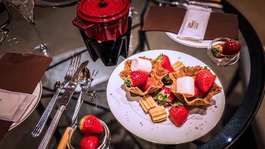 3品種のいちごの食べ比べも