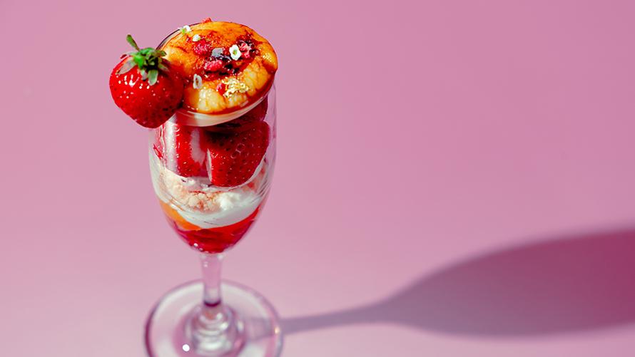 【OPTION】ストロベリーブリュレパフェ ￥1,000