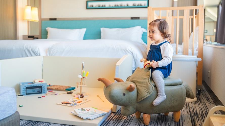 赤ちゃんと一緒でも、安心してご宿泊いただけるホテル。ベビーグッズもご用意いたします。