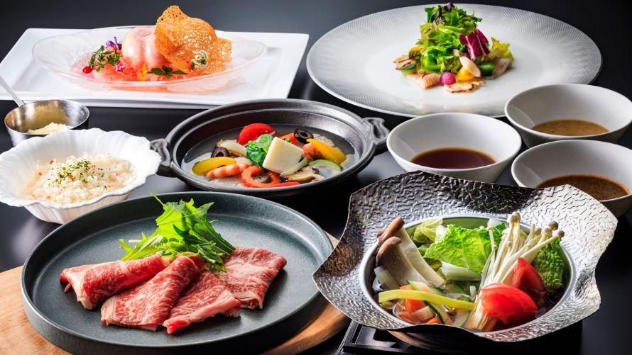 箱根西麓牛とコンソメの贅沢しゃぶしゃぶコース