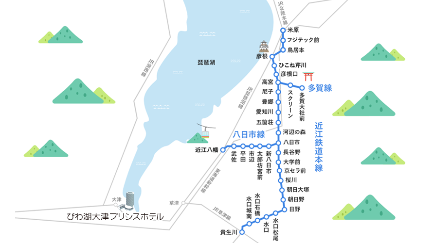 近江鉄道路線図