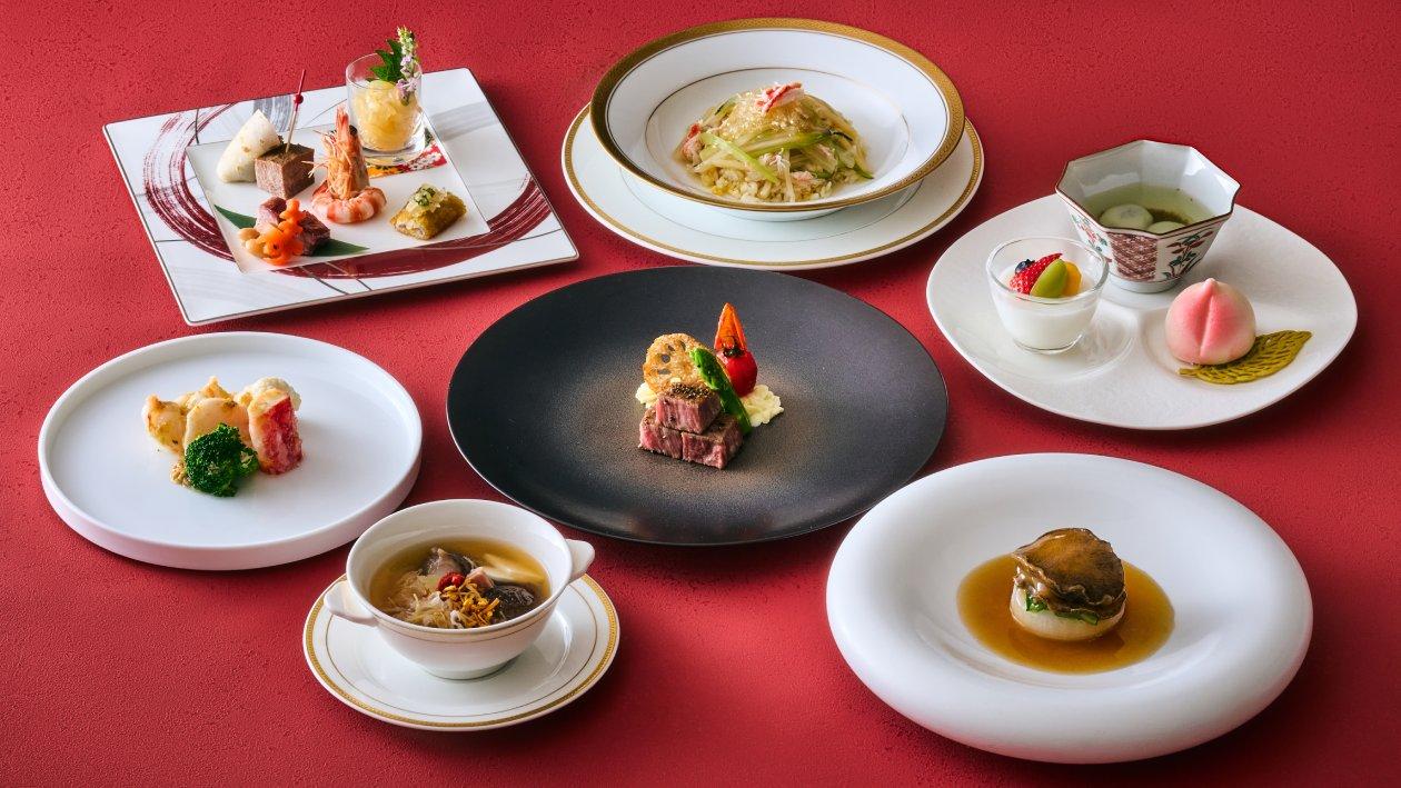 グランドプリンスホテル新高輪にある中国料理 「古稀殿」のコース料理。