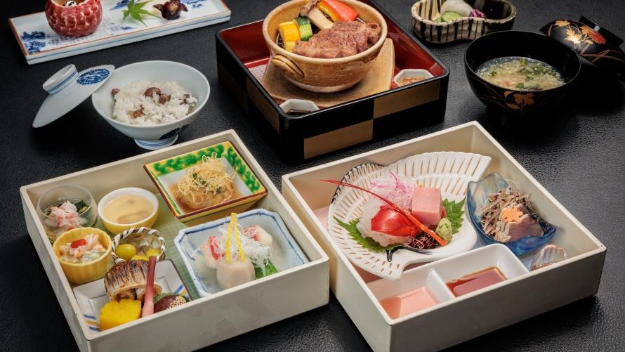 懐石料理をお重に詰めたお食事