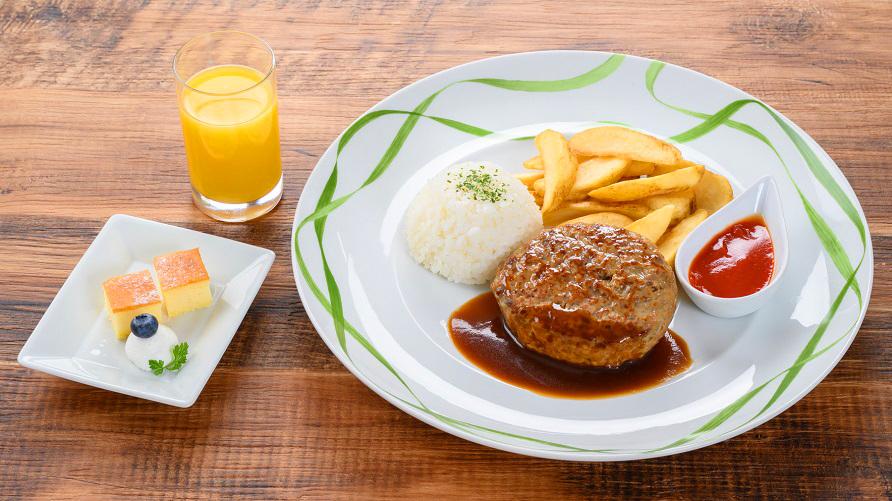 お子さまハンバーグステーキ (ライス・ジュース 付き）