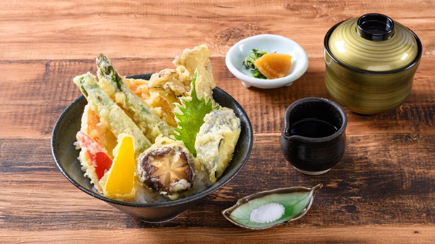 野菜天丼 (味噌椀・香の物付き)