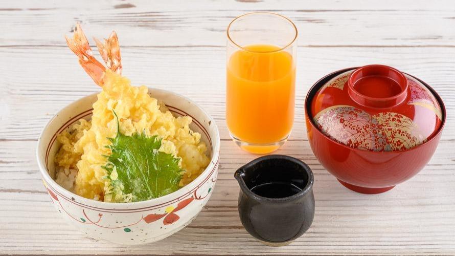 お子さま海老天丼 (味噌椀・ジュース付き)