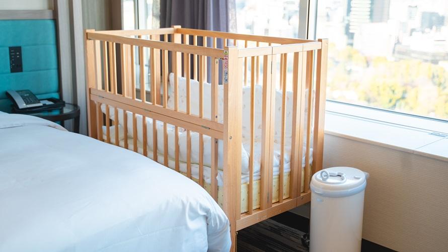 ご希望のお客さまに、ベビーベッド・ベッドガードをご用意いたします。※数に限りがございます。ご要望に添えない場合もございますので、あらかじめご了承ください。