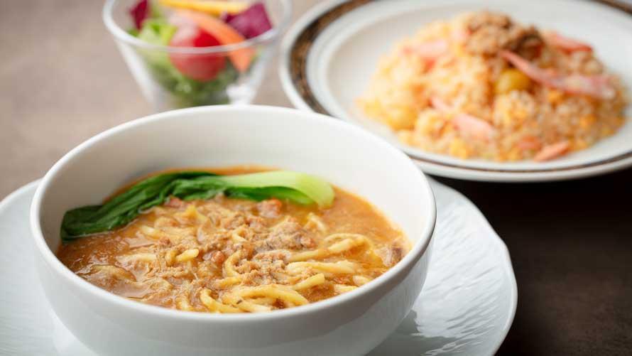 上海蟹味噌つゆそば＆蟹肉入りチャーハン ～上海蟹味噌添え～