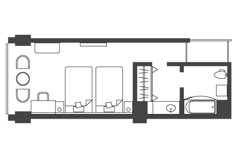 デラックスツイン レイアウト