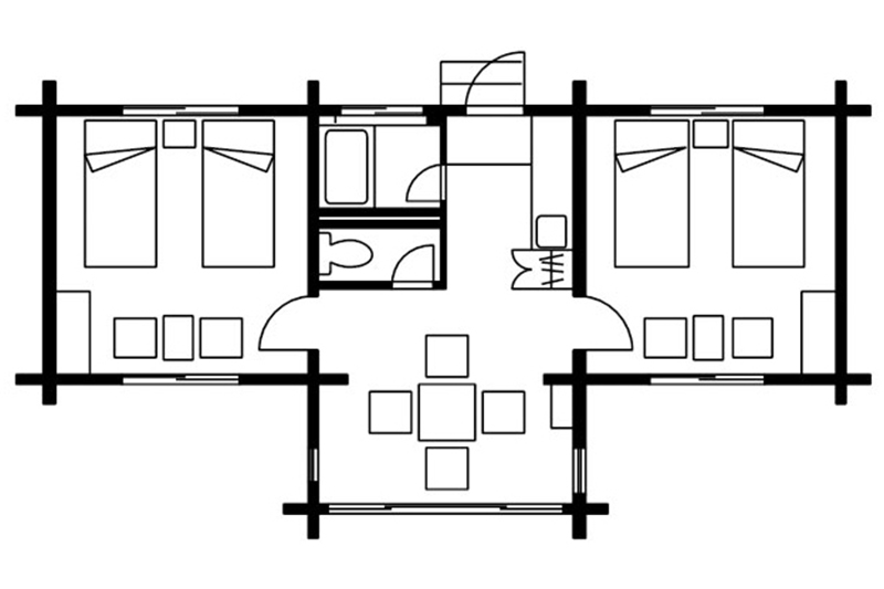 コテージAタイプ レイアウト