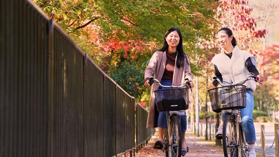 館内には、レンタサイクルもご用意。近くの観光地までは、楽々便利です！！