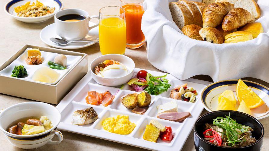 お好みをチョイスした朝ごはん