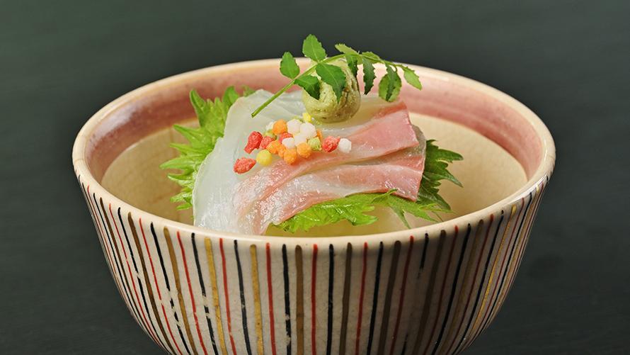締めの一品「鯛茶漬け」