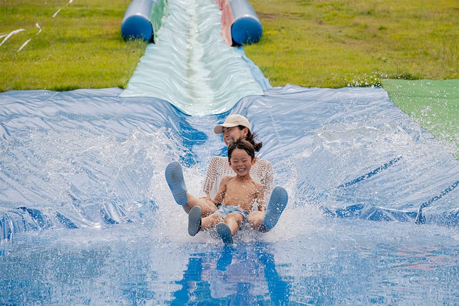 50mの手作りスライダーでバッシャーン！