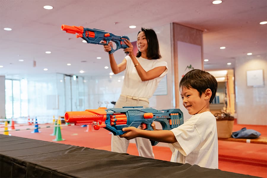 親子で対戦！「8‑Shot Gun」