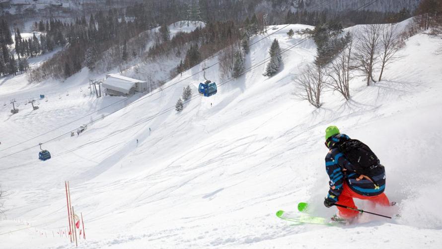 スキーをしている