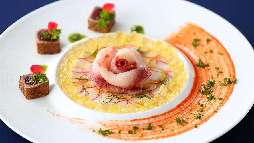 鮪のミキュイと鰤のマリネ