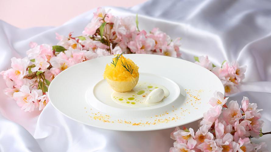 八朔のデリス スフェール仕立て  ディルの香り